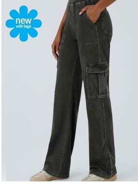 NWT 🦋 ZARA Washed Black “The Slim Cargo” | Size: 6
